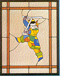 J-47 Japanese Samurai Discount Stained Glass Pattern