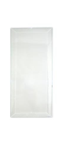 6" x 13" Clear Rectangle Bevel