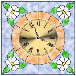 Daisy Stained Glass Clock Kit for pattern #5716