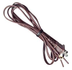 Plastic Covered Lamp Cord Set, Brown 8 ft. SPT-1