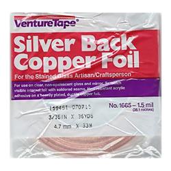 Venture Tape 1.5 mil Silver Back Copper Foil 3/16 in