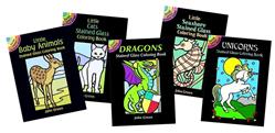 New little stained glass coloring books!