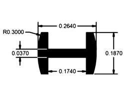 3/16" Round H Lead Came (#45)