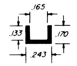 11/64" Flat U Lead Came (#57)