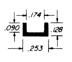 1/8" Flat U Lead Came (#58)