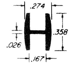 23/64" Round H Lead Came (#69)