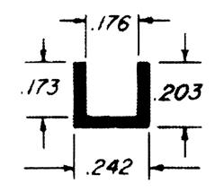 13/64" Flat U Lead Came (#77)