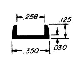 1/8" High Heart U Lead Came (#8530)