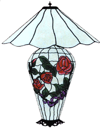 BradleyBase Victorian Heart-Shaped Wreath Lamp Base Pattern (LB10-14)