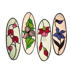 Carolyn Kyle Stained Glass Pattern - Flower Quartet (CKE-3)