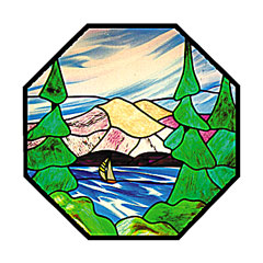 Carolyn Kyle Stained Glass Pattern - Lake Scene (CKE-11)