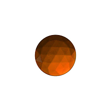 15mm (5/8") Dark Amber Round Faceted Jewel