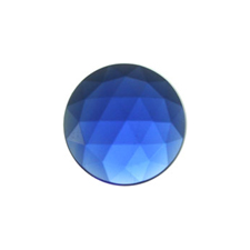20mm (3/4") Dark Blue Round Faceted Jewel