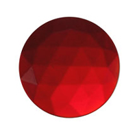 25mm (1") Red Round Faceted Jewel