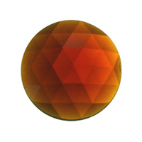 25mm (1") Dark Amber Round Faceted Jewel