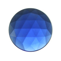 25mm (1") Dark Blue Round Faceted Jewel