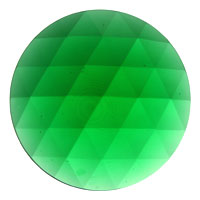 30mm (1-1/4") Green Round Faceted Jewel