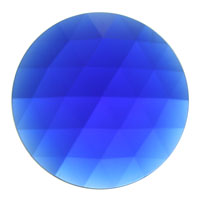 30mm (1-1/4") Dark Blue Round Faceted Jewel