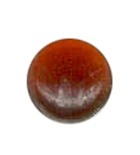 18mm (3/4") Dark Amber Round Smooth Jewel
