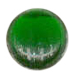 25mm (1") Green Round Smooth Jewel