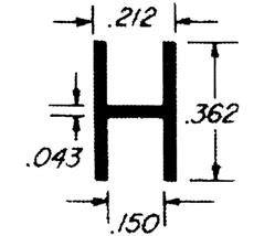 3/8" Flat H Lead Came (#26) - Mini Case