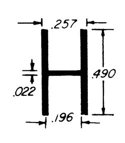 1/2" Flat H Lead Came (#25) - Mini Case