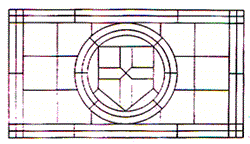 WP-15 Shield Stained Glass Window Pattern