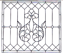 WP-44 Victorian Stained Glass Window Pattern