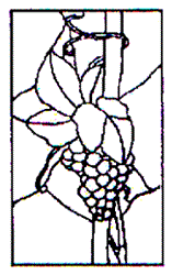 W-D Grapevine Stained Glass Window Pattern