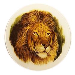 Lion Glass Medallion