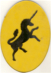 Unicorn Baroque-Amber Glass Medallion