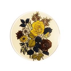 Floral Glass Medallion