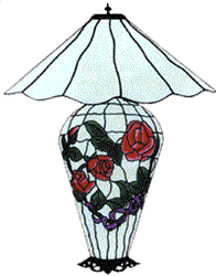 BradleyBase Victorian Heart-Shaped Wreath Lamp Base Pattern (LB10-14)