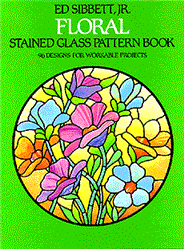 Floral Stained Glass Pattern Book