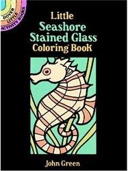 Seashore Stained Glass Coloring Book (Pocket-Sized)