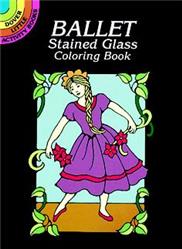 Ballet Stained Glass Coloring Book (Pocket-Sized)