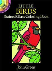 Little Birds Stained Glass Coloring Book (Pocket-Sized)