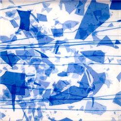 Clear with Blue and White Fractures and Dark Blue Stringers (Uroboros 14-406-96)
