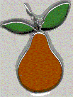 Single Pear Stained Glass Suncatcher Kit