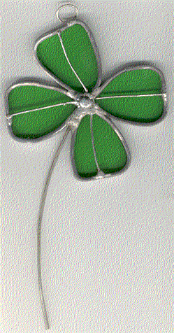 Real Shamrock Stained Glass Suncatcher Kit