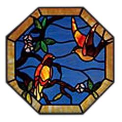 Carolyn Kyle Stained Glass Pattern - Bird & Flower (CKE-58)