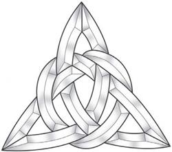 12" Celtic Triangle Bevel Cluster
