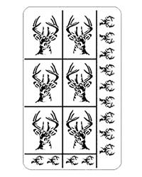 Rub 'N' Etch Deer Heads