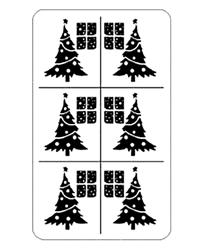 Rub 'N' Etch Christmas Trees