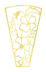 Violets Night Light Brass Filigree