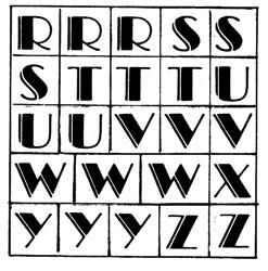 Peel 'N' Etch Broadway Alphabet R-Z