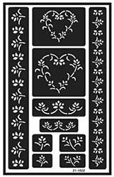 Over 'N' Over Hearts Etching Stencil