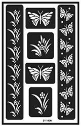 Over 'N' Over Butterflies Etching Stencil
