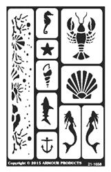 Over 'n' Over Under the Sea Stencil