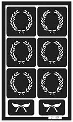 Over 'N' Over Crests Etching Stencil